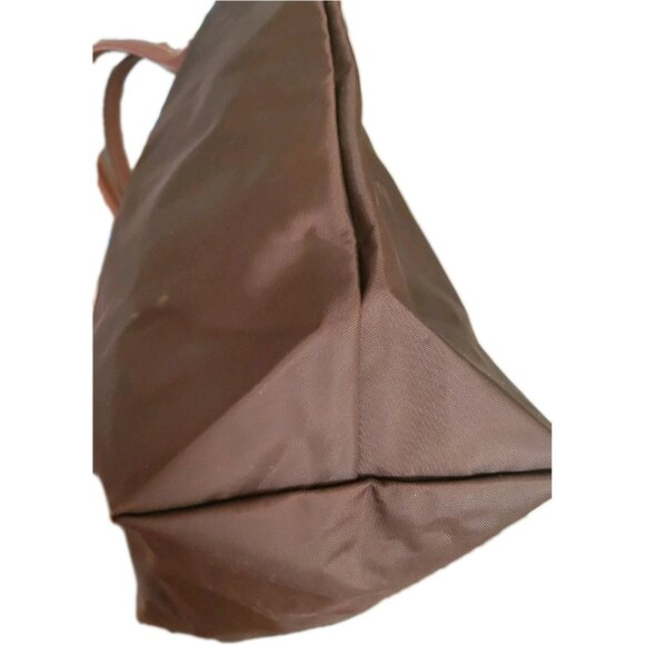 LONGCHAMP Le Pliage Mocha Nylon Leather Handbag - Picture 6 of 8